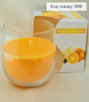 Аромасвечи стакан BISPOL Ваниль -  Апельсин 130 г / 24 часов, 71-37 312032 фото