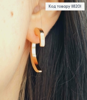 Серьги гвоздики "Коготь Медведя", 2,8см, Xuping 18К 118201 фото