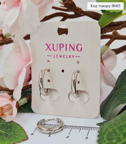 Сережки родовані, Кільця, діаметр 1,5см, ширина 3мм, Xuping 181413 фото 1