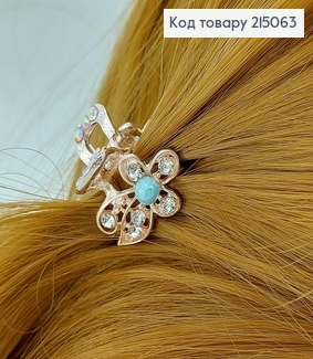 Краб металл Цветочек Розовое золото 215063 фото