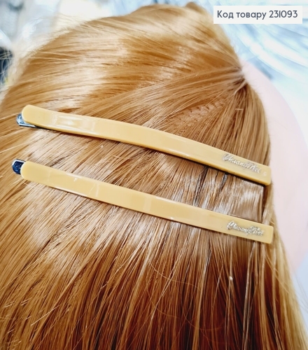 Заколка невидимка металл 8,8 см коричневая 2 шт / уп 231093 фото 2