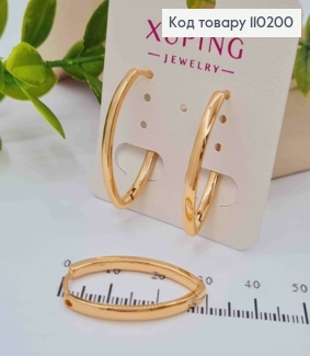 Сережки кільця "Стріли",  довжина 3см, Xuping 18К 110200 фото