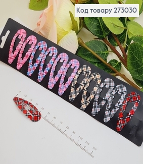 Заколка тік так дитячий кольоровий  в асорт. 12 шт/уп. 273030 фото