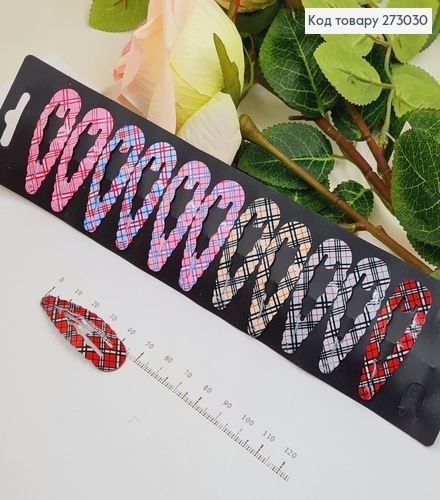 Заколка тік так дитячий кольоровий  в асорт. 12 шт/уп. 273030 фото 1