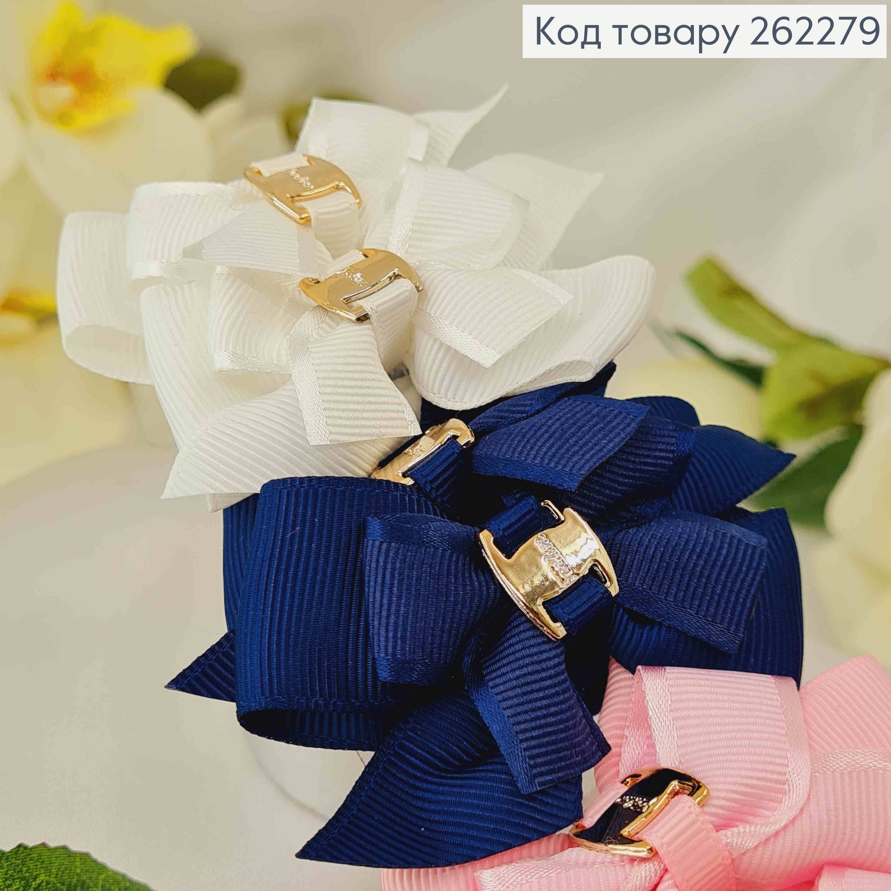 Резинка Бант двойной, репсовый, 6,5см цвета в ассорт. 262279 фото 2