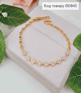 Браслет Van Cleef, с камешками, дл.17,5+2см, Xuping 18K 150843 фото