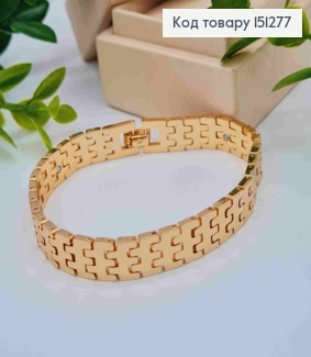 Браслет "Міць" з магнітами, ширина 1см, довжина 19см, Xuping 18К 151277 фото