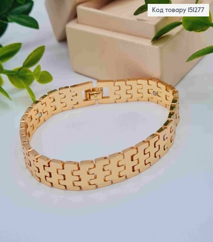 Браслет "Міць" з магнітами, ширина 1см, довжина 19см, Xuping 18К 151277 фото 1