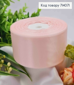 Стрічка атласна НІЖНО-РОЖЕВА (колір 61), ширина 4см, довжина 36 ярдів (33м) 714071 фото