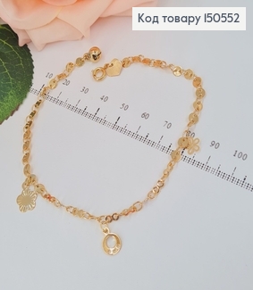 Браслет на ногу Цветочки 24см, Xuping 18K 150552 фото