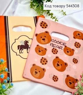 Пакет полиэтиленовый с принтом "Мишка" и "Единорог" в ассортименте, 100шт/уп, 25*20см 544308 фото