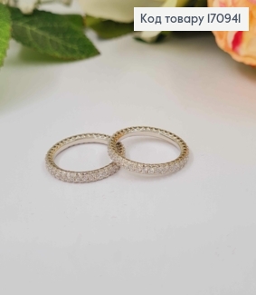 Кольцо родованное, в камнях, Xuping 18K 170941 фото