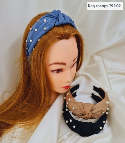 Обруч чалма атлас с жемчужинами в асс. 292102 фото 1