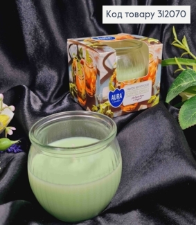 Арома свеча стакан AURA "Лимонад на травах", 80 г/18 часов, 69-370 312070 фото