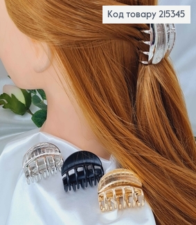 Краб металл 4,5см, Овал с тиснением, в ассорт. 215345 фото