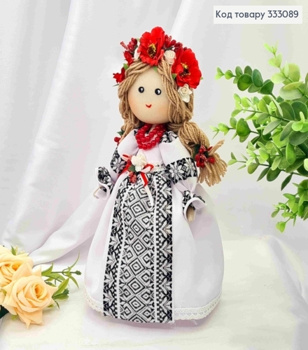 Кукла Девочка, Украиночка в Белом платье вышиванки (27см), ручная работа, Украина. 333089 фото 1