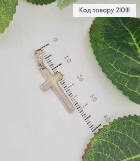Крестик родированый, 2*1см, Xuping 210111 фото