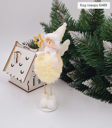 Лялечка Ангел Жовта на підставці, 17см 614119 фото 1