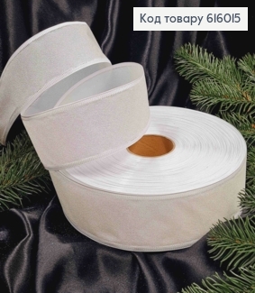 Лента Блеск БЕЛАЯ, ширина 5см, длина 100 ярдов (90м) 616015 фото