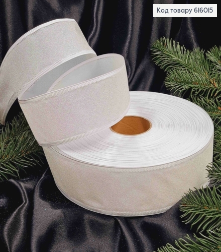 Лента Блеск БЕЛАЯ, ширина 5см, длина 100 ярдов (90м) 616015 фото 1