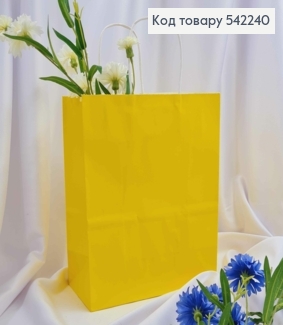 Пакет крафтовый 22*27*11см Желтый 542240 фото