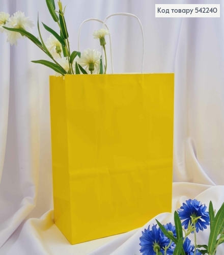 Пакет крафтовий 22*27*11см Жовтий 542240 фото 1