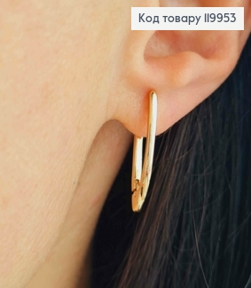 Серьги "Стрели", длина 2,3см, английская застежка, Xuping 18K 119953 фото