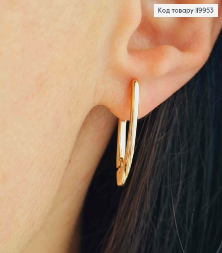 Серьги "Стрели", длина 2,3см, английская застежка, Xuping 18K 119953 фото 1