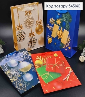 Пакет бумажный, "Праздничные подарочки" в ассорт. 17,5*24*8см 543140 фото