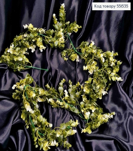 Штучна декоративна зелень Самшит, ТЕМНО-ЗЕЛЕНОГО кольору, довжина 176см 551535 фото 2