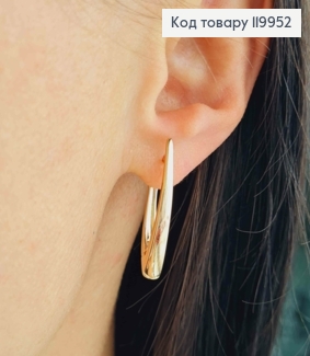 Серьги "Стрели", длина 2,7см, английская застежка, Xuping 18K 119952 фото