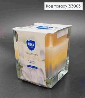 Аромасвічка стакан WHITE FLOWERS 170 г/32год., snk 80-179, BISPOL 313063 фото