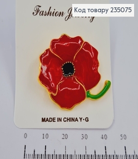 Брошь металл Мак 235075 фото