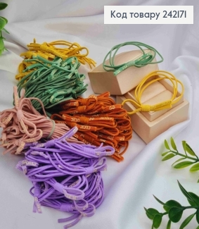 Резинка шнурок ГУЧЧІ з бантиком,  діаметр 5см, Кольори в асортименті 242171 фото