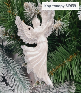 Новогодняя фигура Блеск Ангел Серебро со звездой, 14,5*9см, Украина 619139 фото