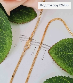 Цепочка 2мм, длина 45см, плетение ПАНЦИРНОЕ КОВАНОЕ, Xuping 18K 121266 фото