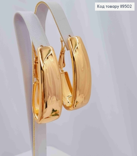 Серьги Стрелы, ширина 1,2см, длина 3,3см, итальянская застежка, Xuping 18K 119502 фото 1