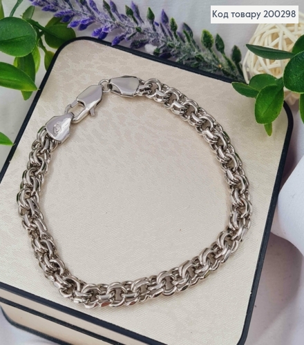 Браслет родовой плетение БИСМАРК, ширина 7мм, длина 21см, Xuping 200298 фото 1