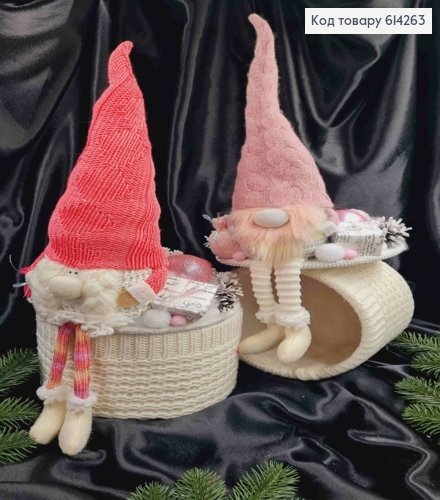 Коробка (20*14см) АИВОРИ +крышка с ГНОМОМ(высота 35см),декорированная, ручная работа, Украина 614263 фото 1