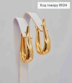 Серьги Овальные, 2,8см, английская застежка, Xuping 18K 119214 фото