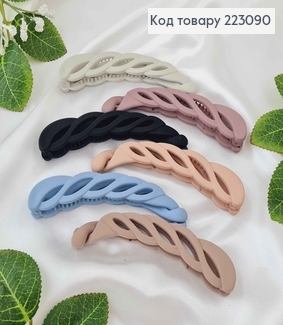 Заколка банан пластик матовый 1см "Волна" в ассортименте 223090 фото