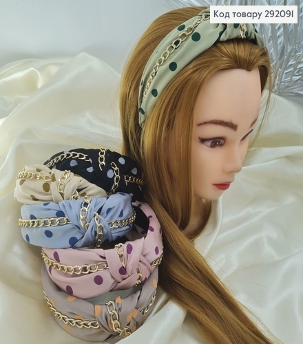 Обруч чалма в горох цепок в асс. 292091 фото 1