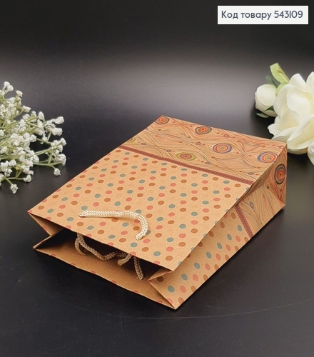 Пакет бумажный средний крафт с рисунком 20х14,5 см в асс. 543109 фото 2