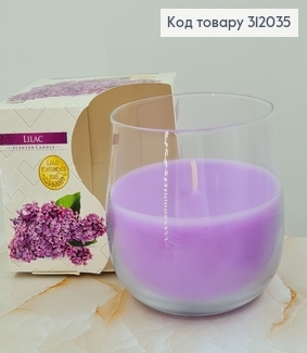 Аромасвічка стакан BISPOL бузок 130 г/24 годин, 71-38 312035 фото