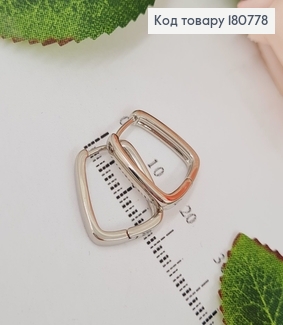 Сережки родовані квадрати, 1,5см, Xuping 180778 фото