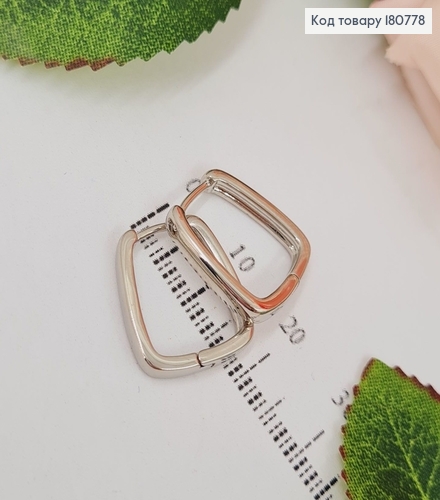 Сережки родовані квадрати, 1,5см, Xuping 180778 фото 1