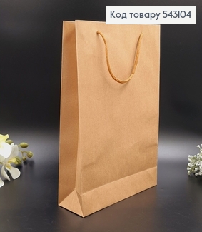 Пакет бумажный средний крафт 33х24 см 543104 фото