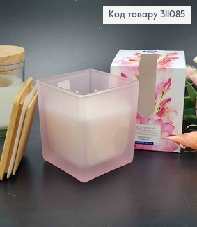 Аромасвічка в стакані з кришкою (2 гноти)  Lotus blossom, Bispol, 26год., 160грам, snk80md-376 311085 фото