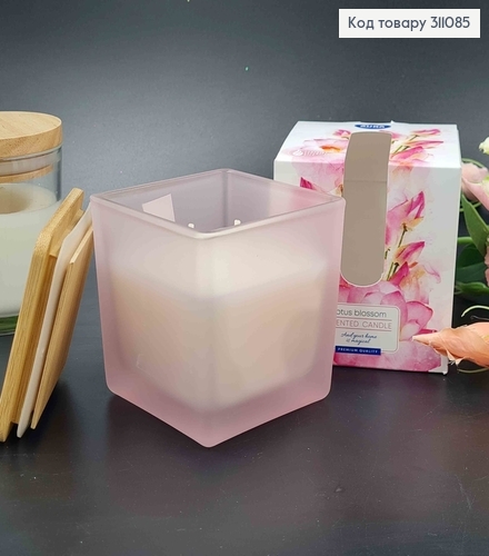 Аромасвечка в стакане с крышкой (2 фитиля) Lotus blossom, Bispol, 26ч., 160грамм, snk80md-376 311085 фото 1