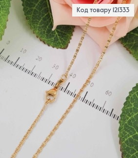 Цепочка улиточное плетение, с тиснением, дл. 45см, шир. 1,5мм, Xuping 18К 121333 фото